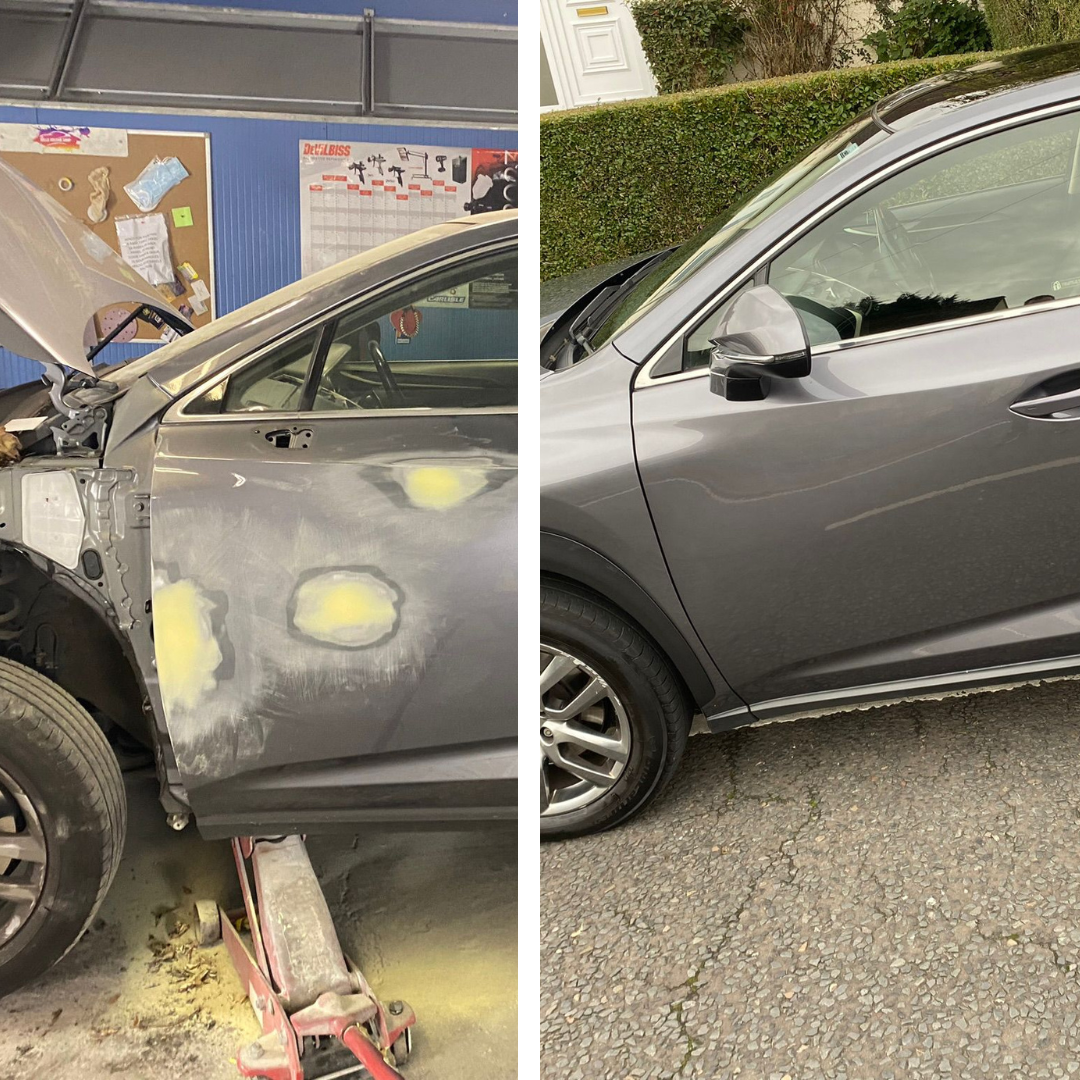 Grey SUV bodywork repair