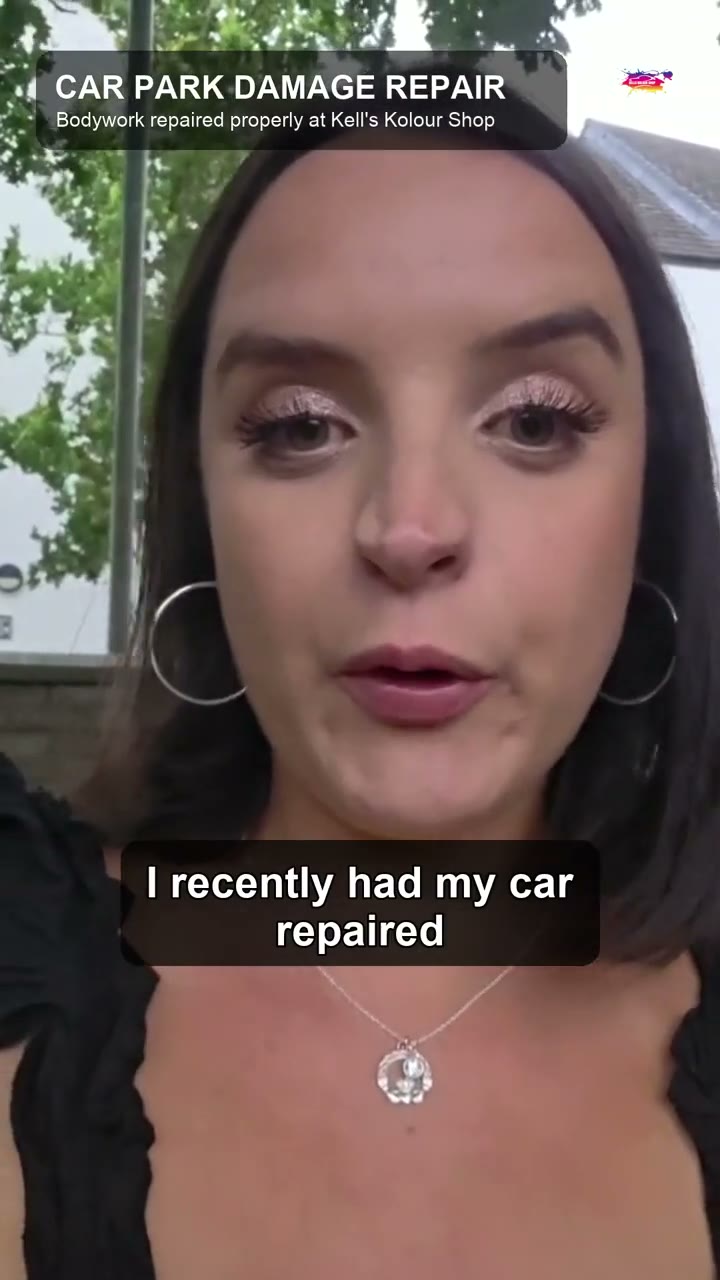 Customer describing her car park damage repair